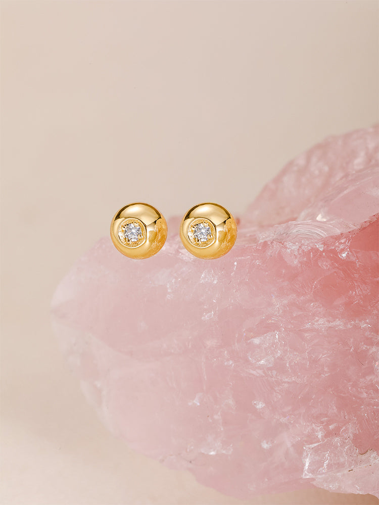 Small diamond studded earrings gift