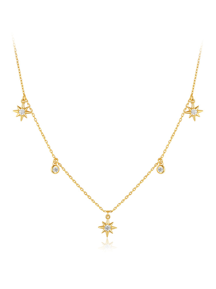 Full Star Necklace Gold