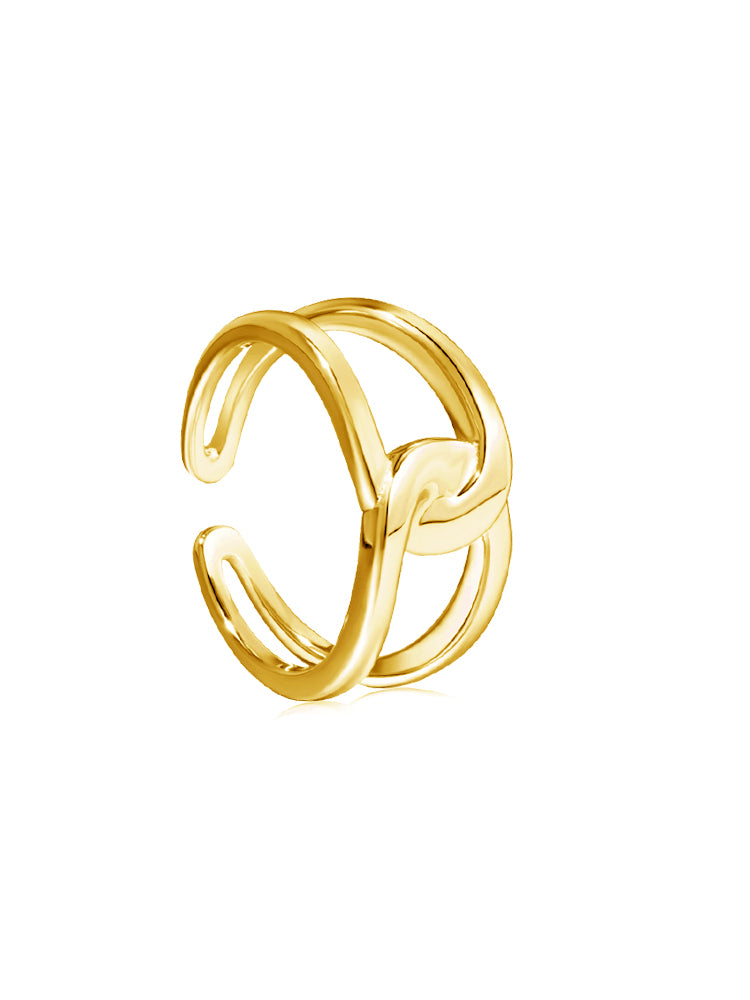A simple genuine gold plated copper ring