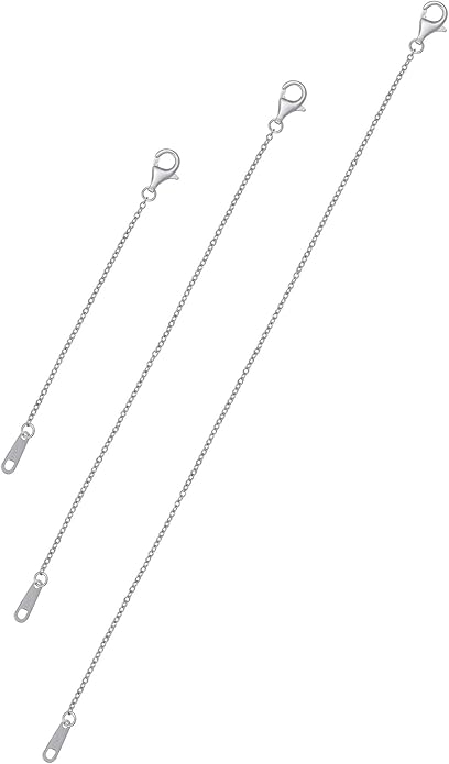 S.Leaf 925 Sterling Silver Necklace Extender Chain Set for Women 2