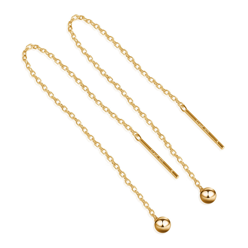 Tiny Ball Threader Earrings