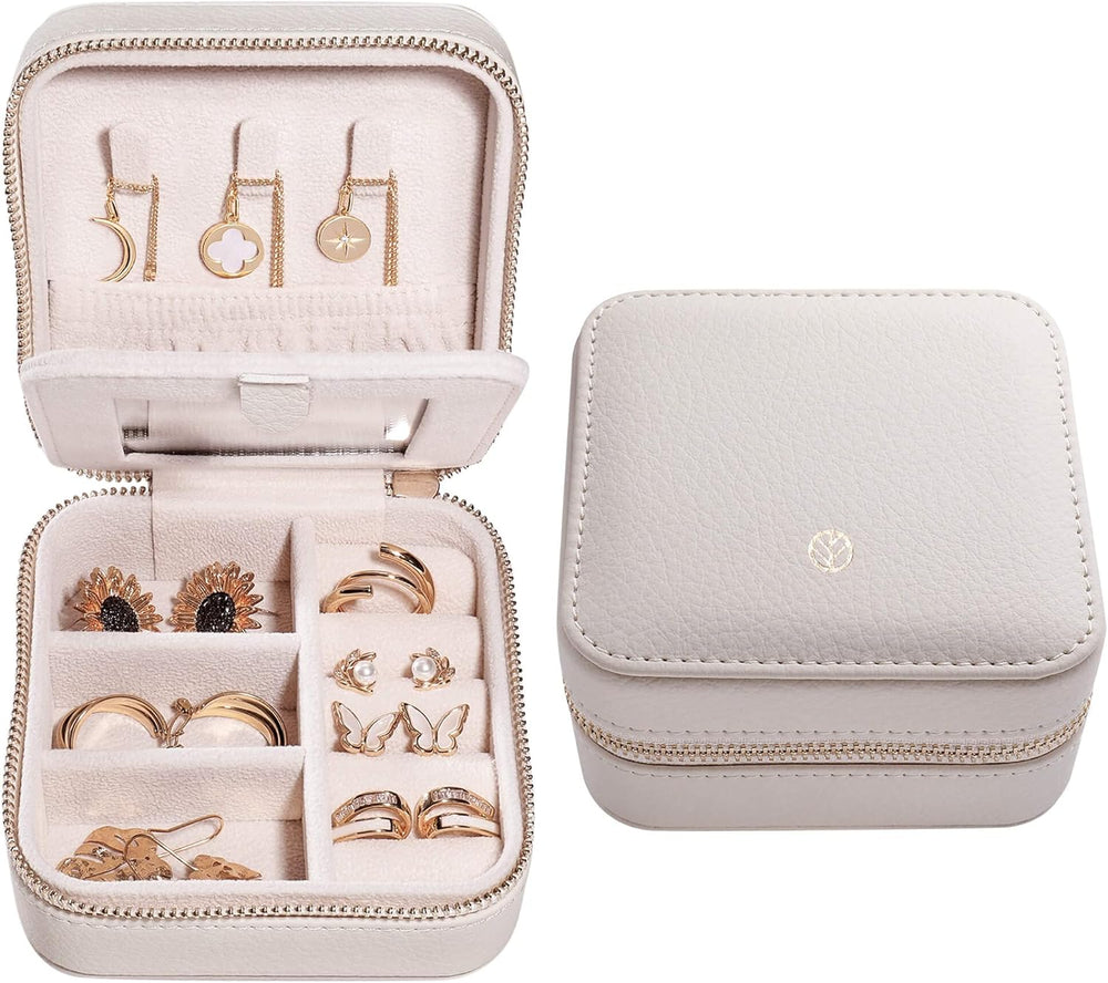 S.Leaf Mini Jewelry Case - Portable Travel Jewelry Box for Women