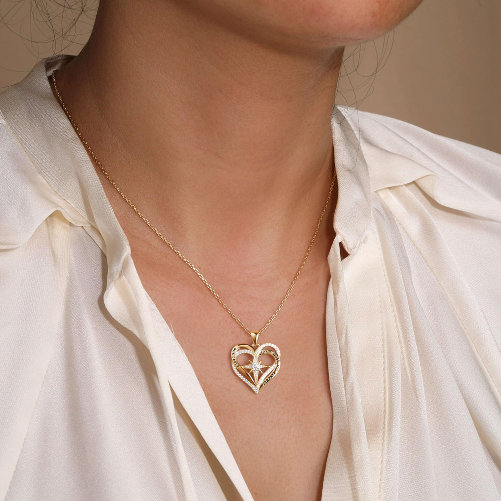 Moissanite Diamond Heart Necklaces