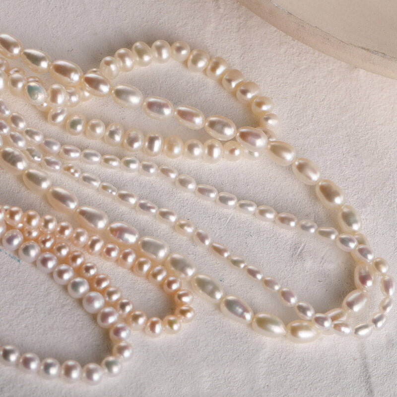 mini pearl necklaces