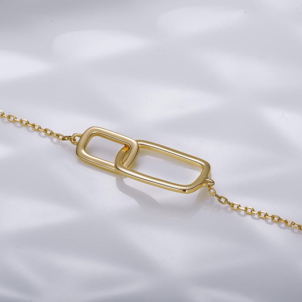 Interlocking Square Pendant Necklace