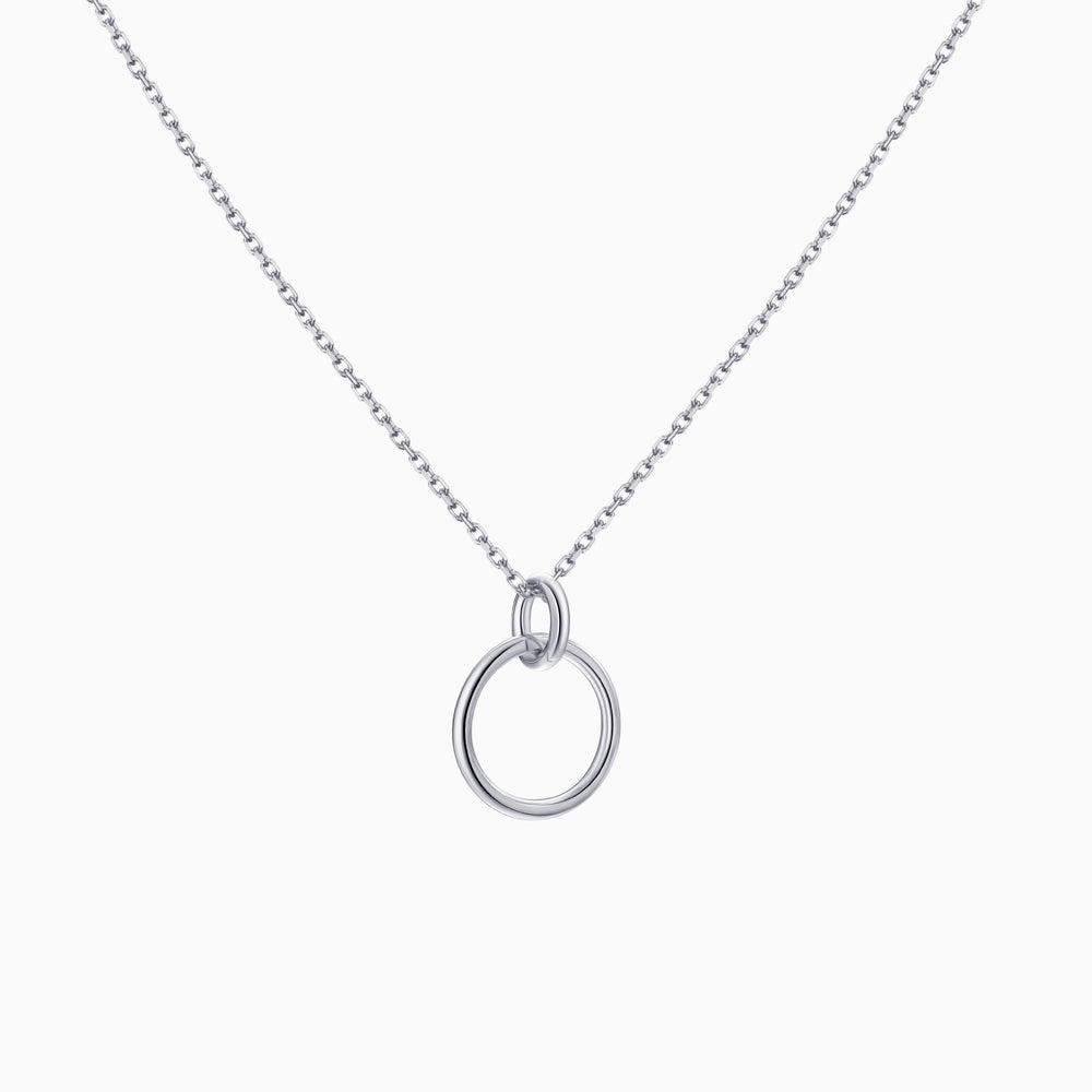 Interlocking Circle Necklace sterling silver
