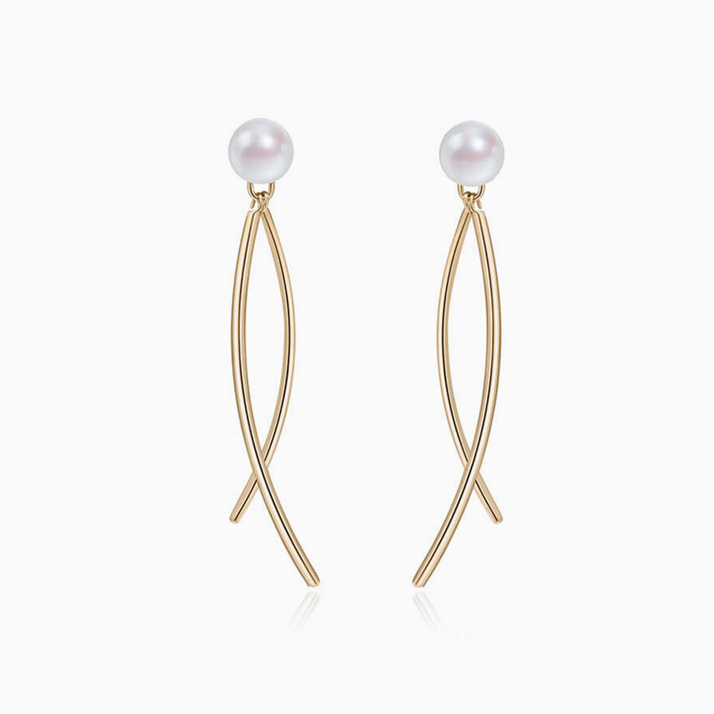 Pearl Tassel Dangle Earrings for women