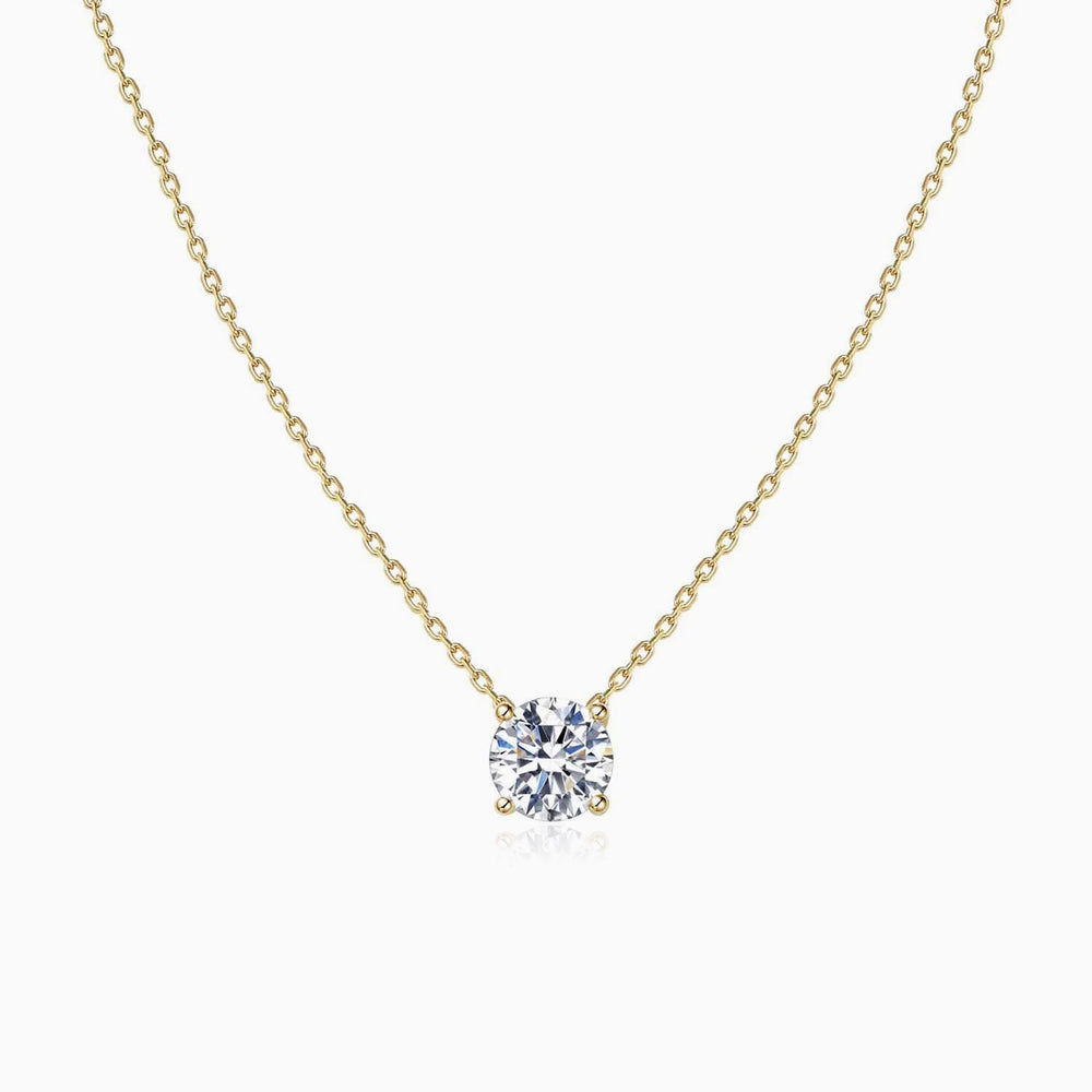 simple solitaire necklace Swarovski Crystals