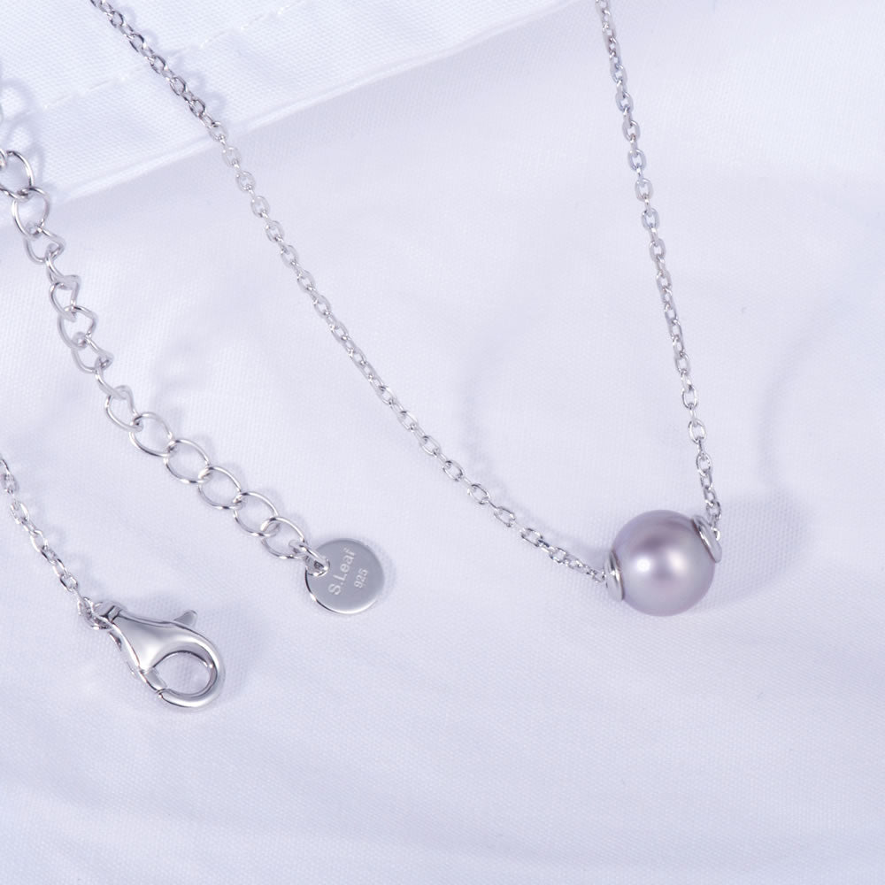 6mm purple fresh water pearl necklace