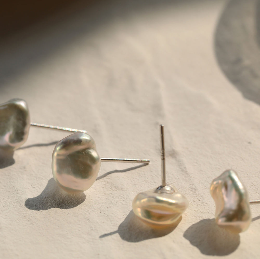 Baroque Pearl Stud Earrings holiday gift guide