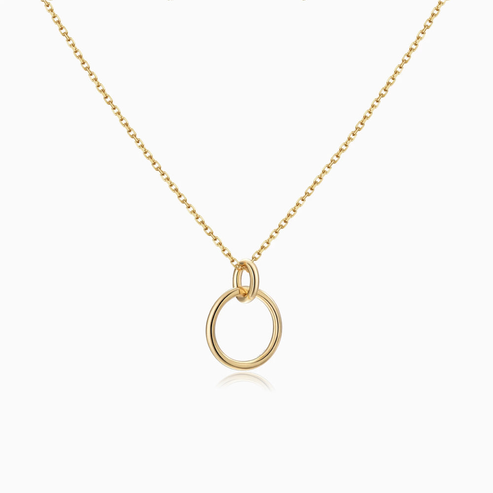 Interlocking Circle Necklace gold