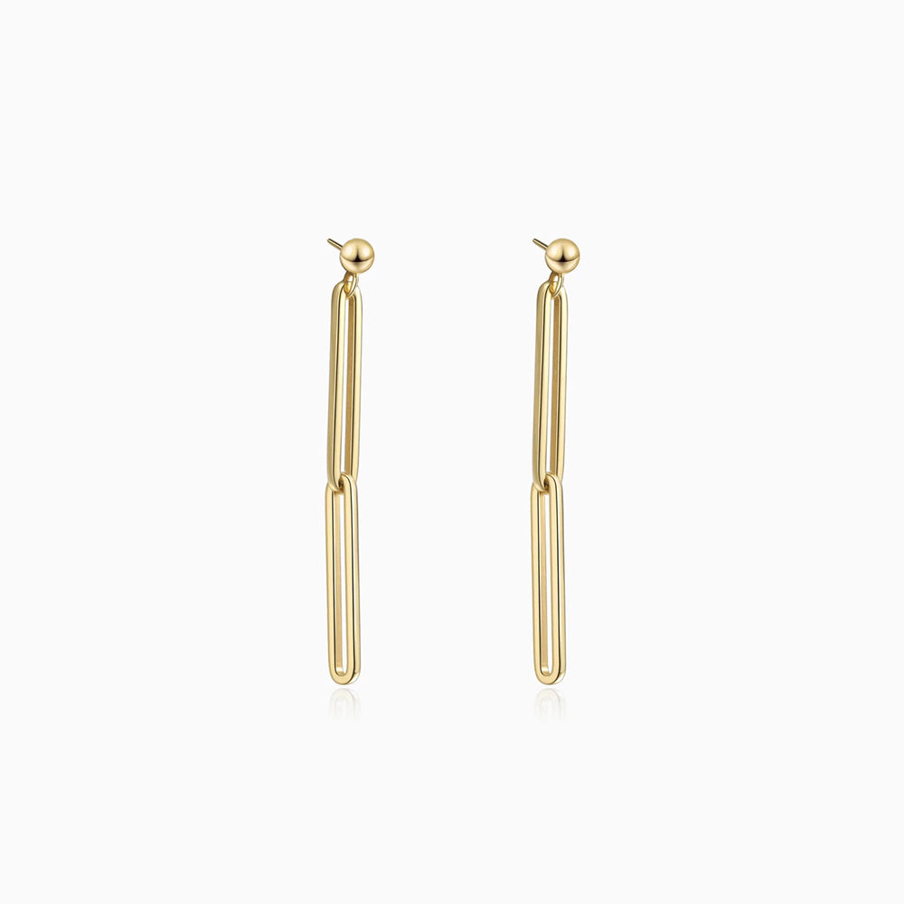 Minimalist Chain Dangle Earrings gold