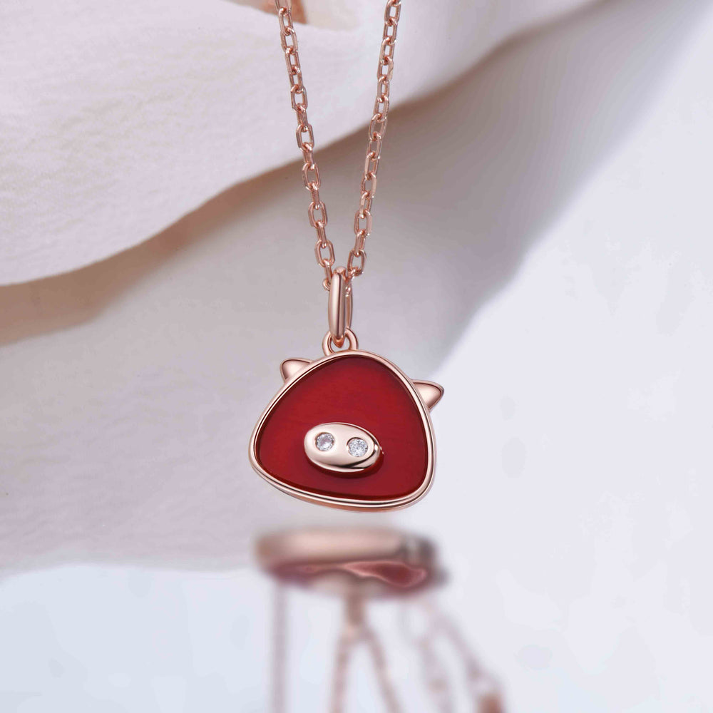 lucky piggy necklace for teens