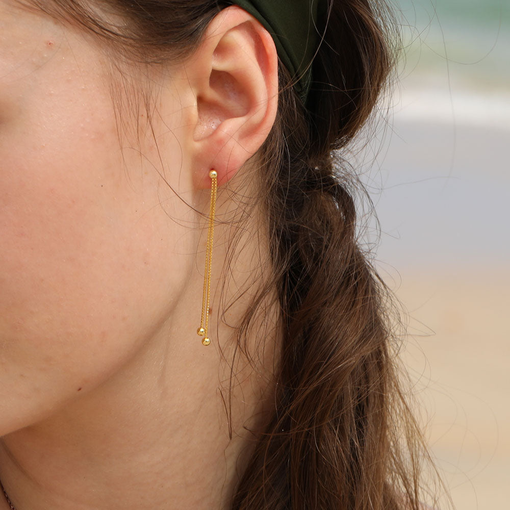 Chain Balls Earrings Gold for women