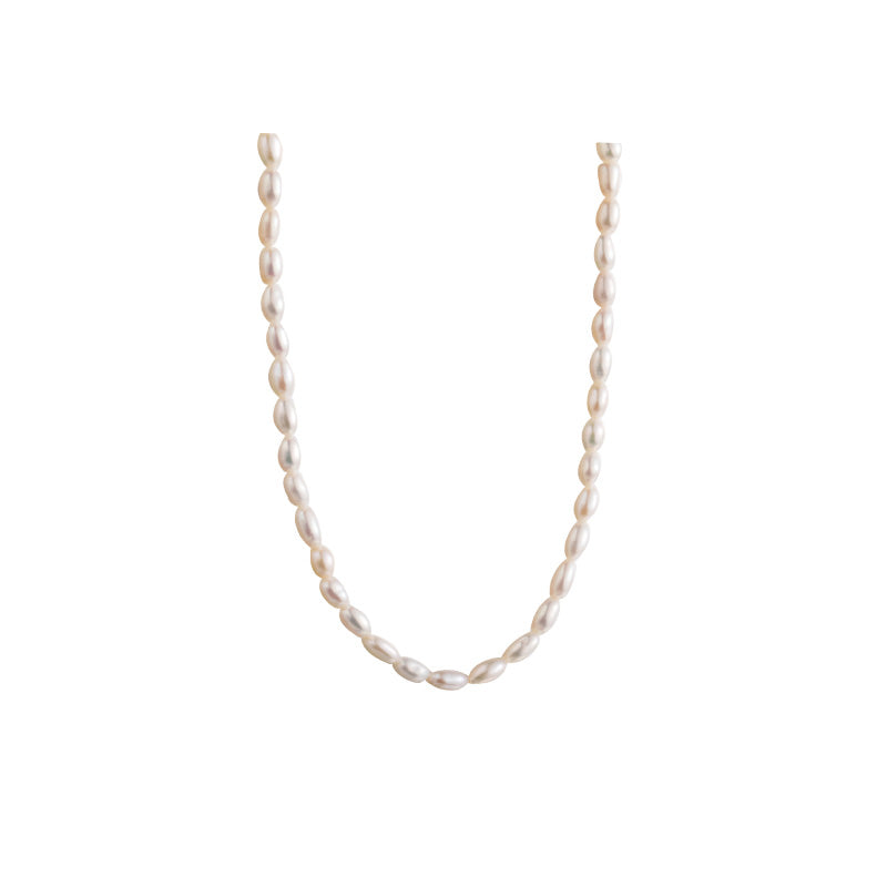 2.5mm mini rice pearl choker necklaces gold