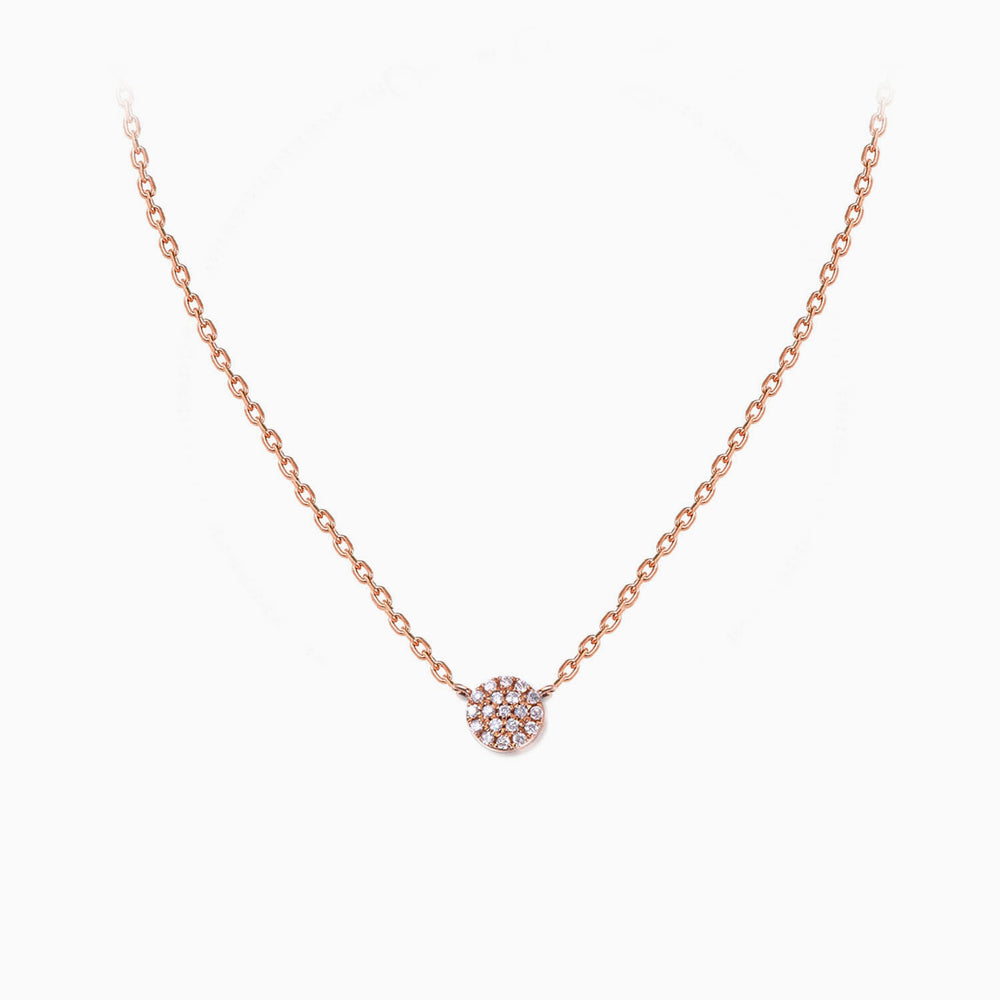 disc necklace rose gold gift ideas