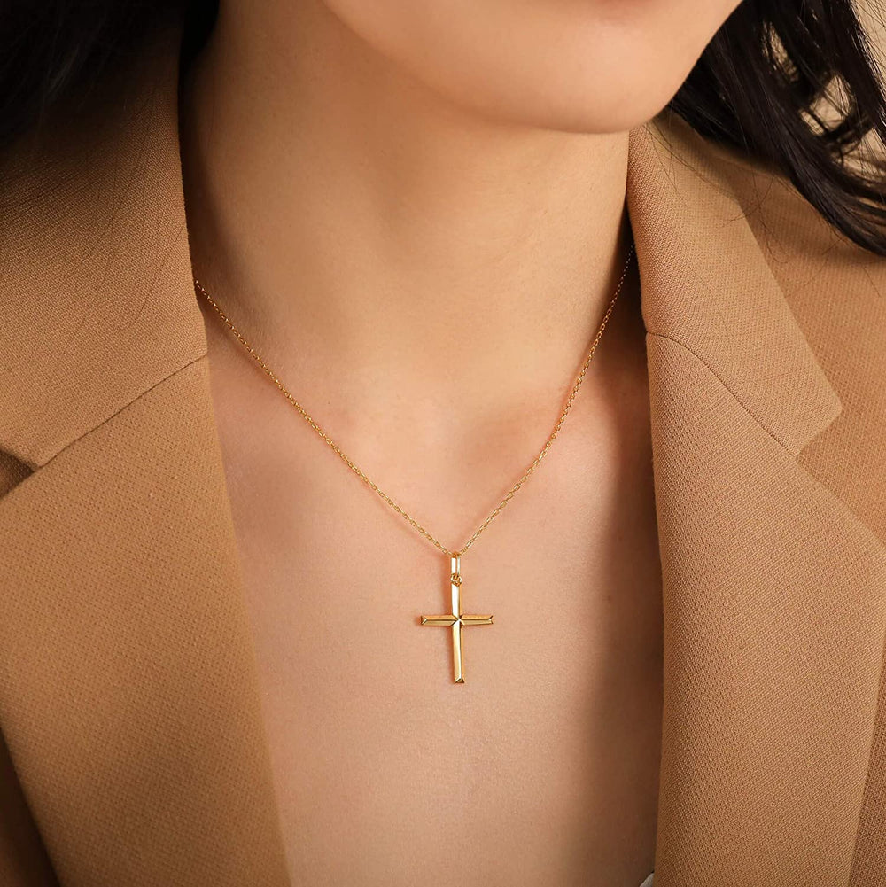 Simple Cross Necklaces for women gold