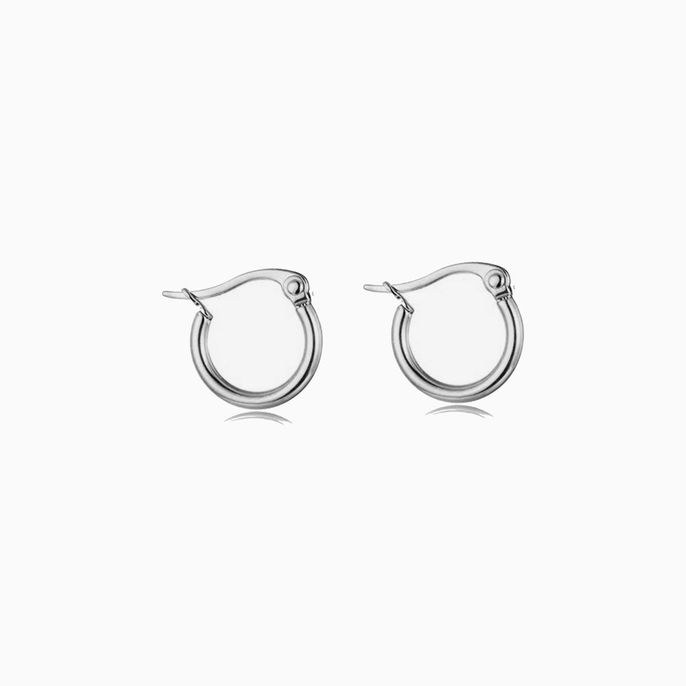 sterling silver tiny hoop earrings