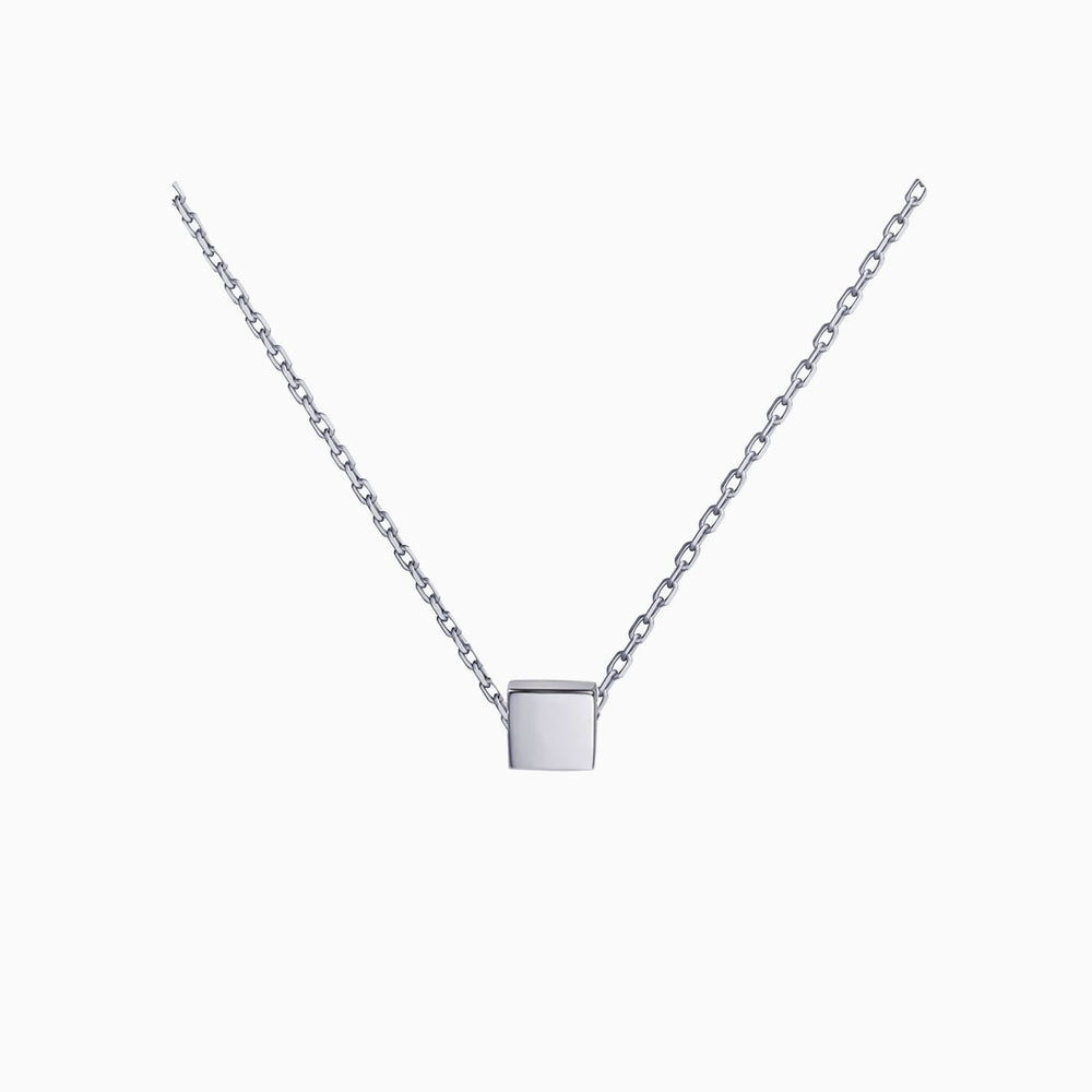 Square Pendant Necklace sterling silver